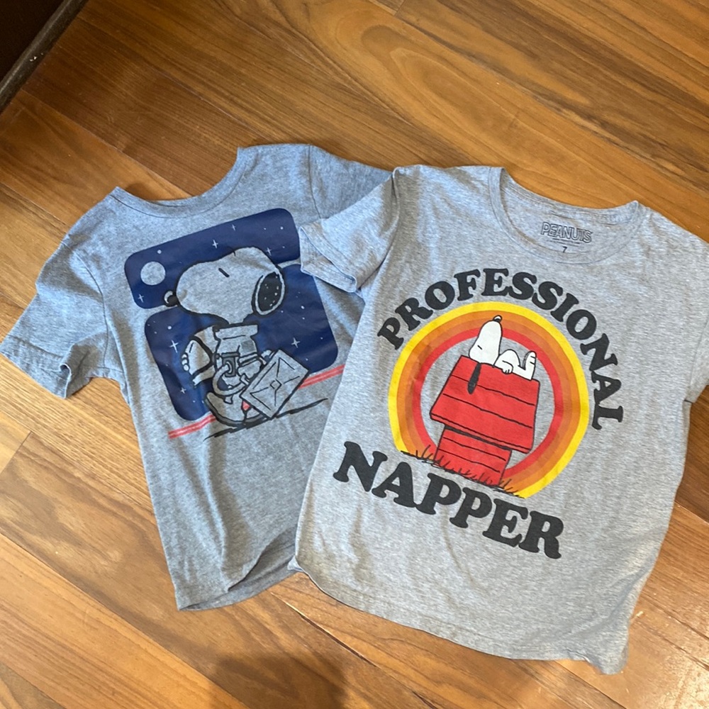 Peanuts size 7 T-shirts (2)
